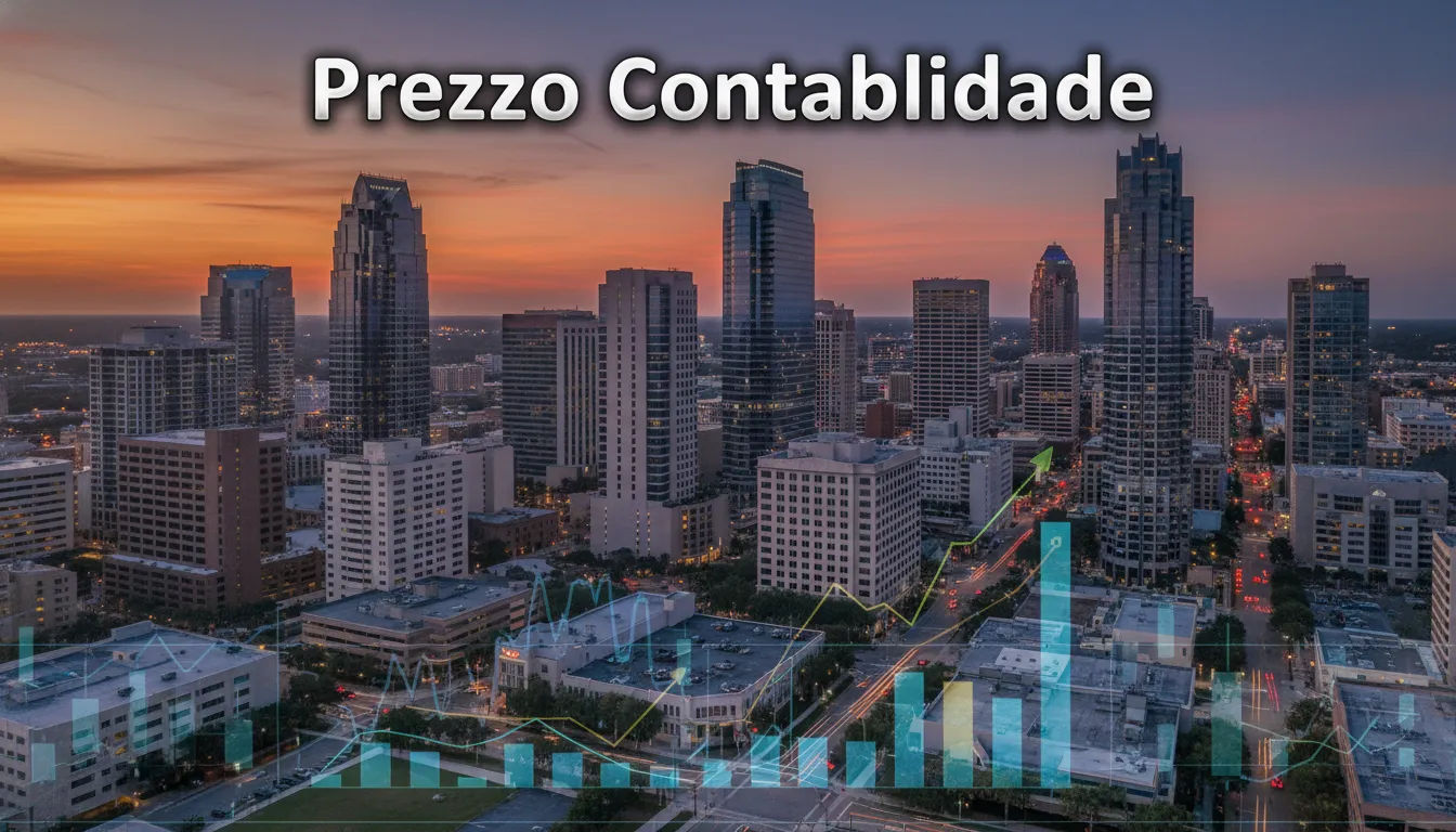 Vista aérea de Orlando, representando o dinamismo econômico da cidade e a presença estratégica de um Escritório de Contabilidade, a Prezzo Consulting, apoiando o crescimento empresarial.