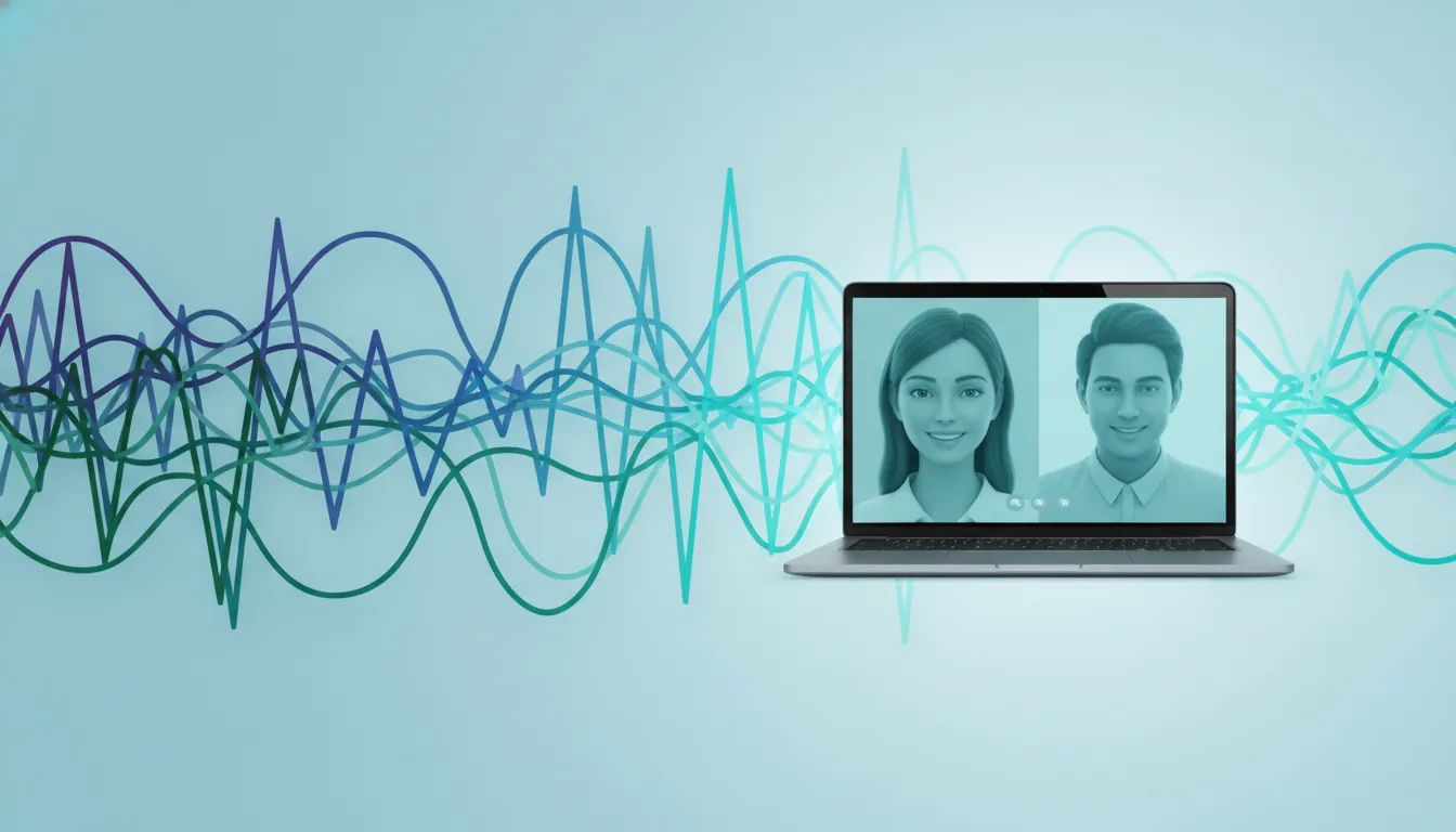 Representação abstrata da melhora das ondas cerebrais com a terapia online, simbolizando clareza e estabilidade.
