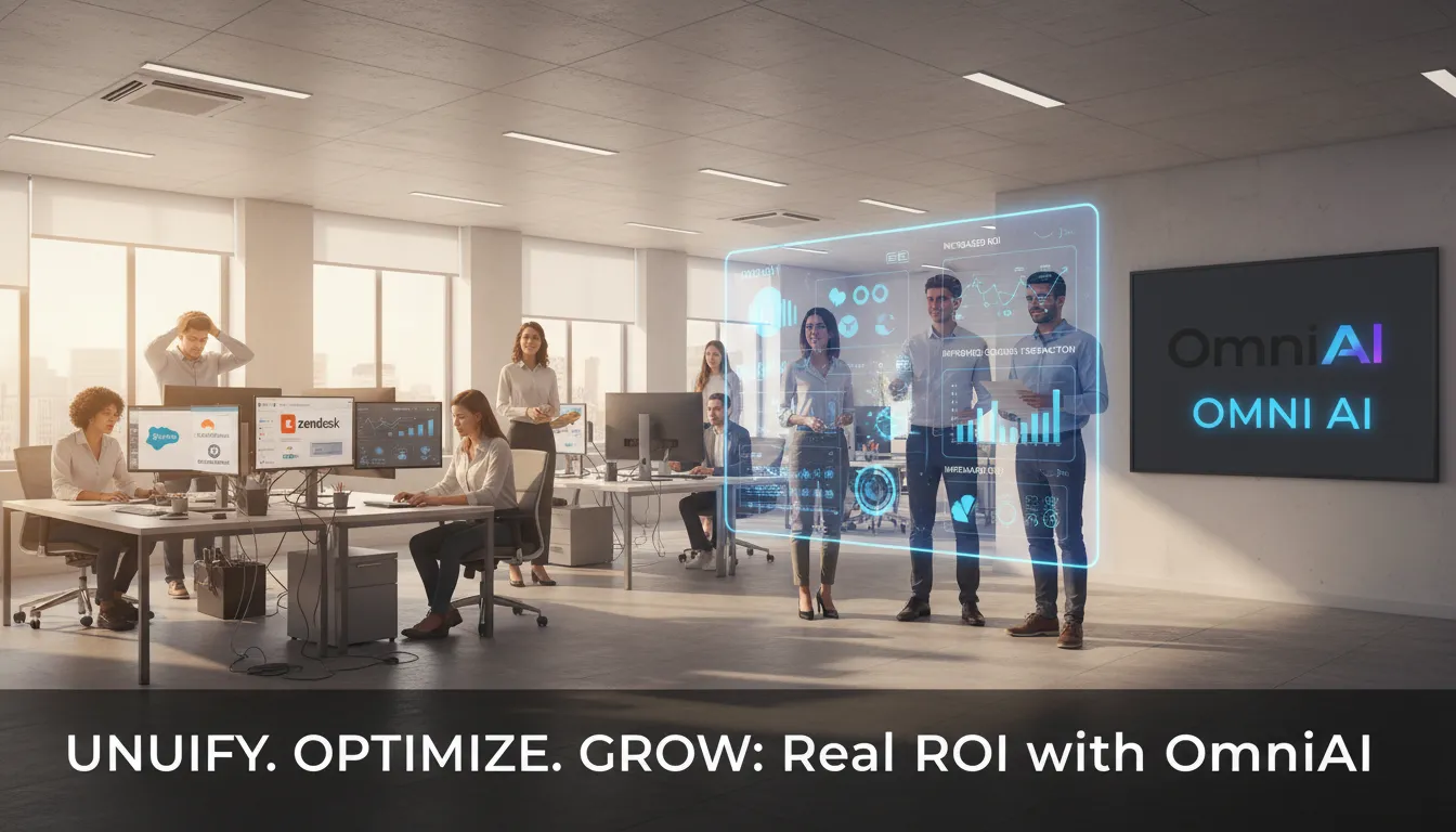 Business operations transforming with an AI-native omnichannel WhatsApp platform, showing efficiency and ROI.