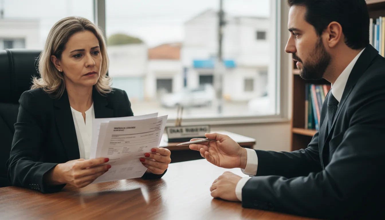 Paciente preocupado busca um advogado em Senhor do Bonfim para orientação sobre contas médicas e planos de saúde.