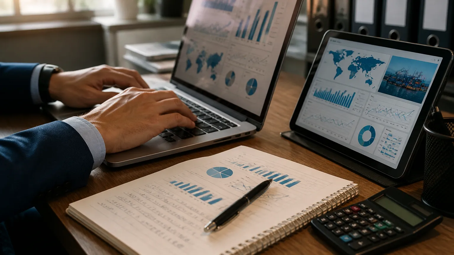 Planejamento financeiro calculando impacto da parcela no fluxo de uma empresa de transporte.