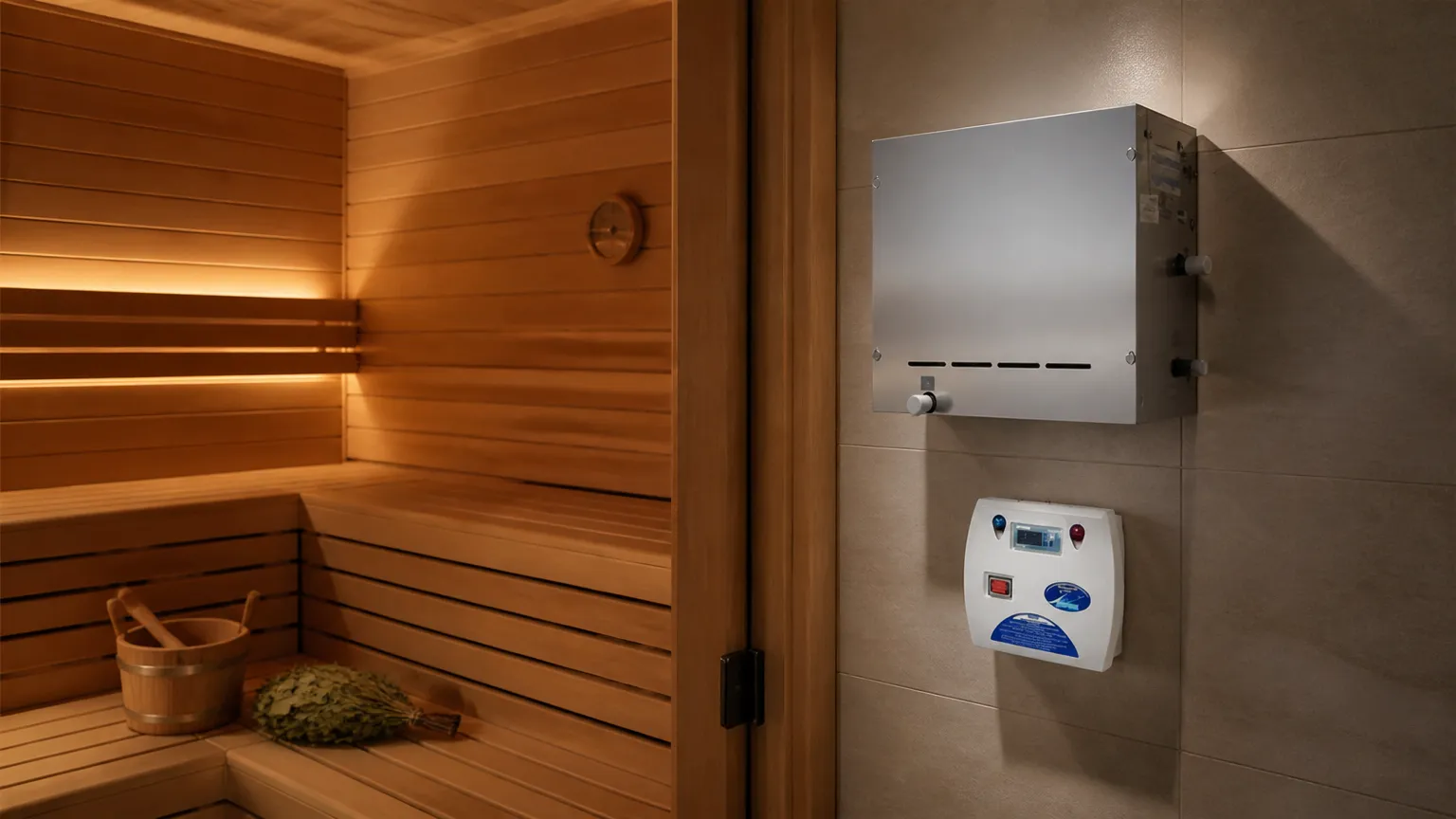 Projeto técnico ensinando como fazer sauna em casa com acabamento em madeira e ventilação ideal.