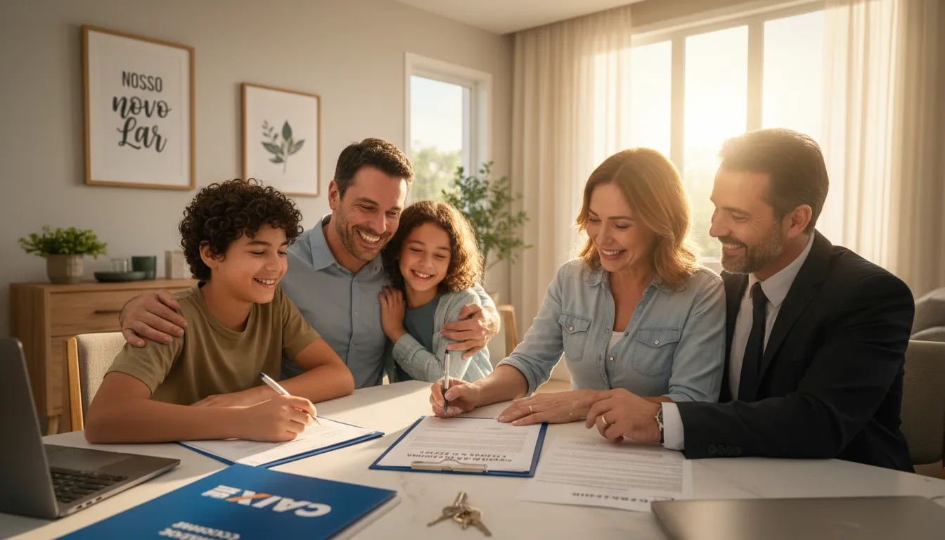 Família utiliza o FGTS para adquirir o primeiro imóvel próprio