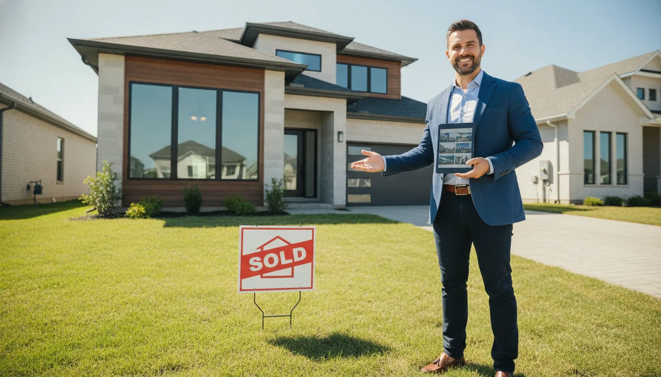 Como Investir em Imóveis nos Estados Unidos: Empreendedor celebra sucesso em investimento imobiliário.