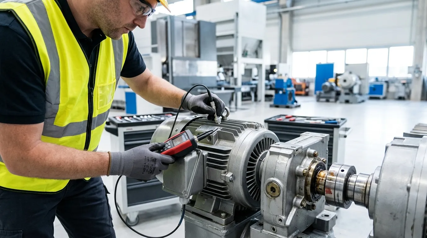 Manutenção preventiva em motor industrial que aumenta o tempo de vida dos seus equipamentos.