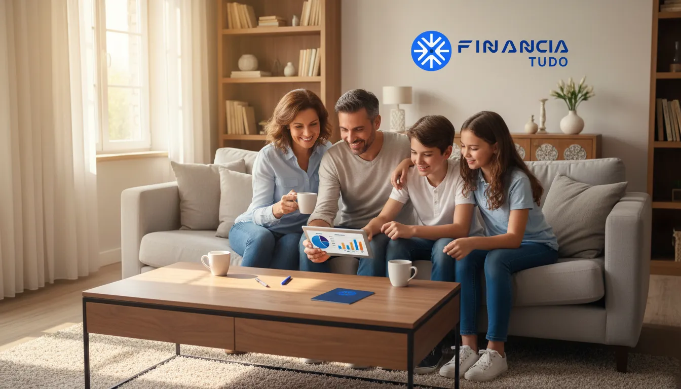 Equipe colaborando em estratégias financeiras, representando o suporte consultivo para usar crédito para investir com segurança com Financia Tudo.