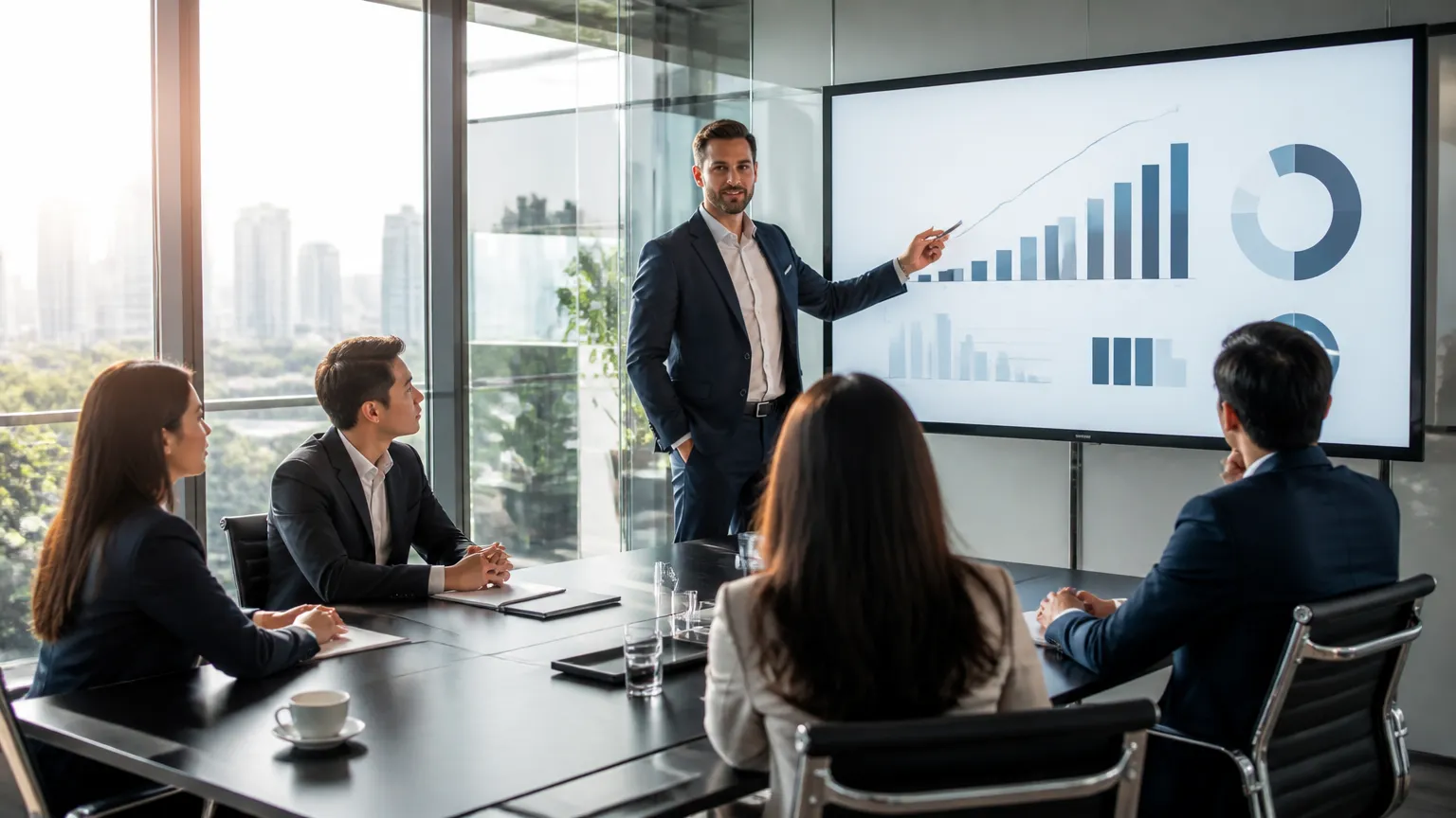 Reuniao estrategica avaliando a viabilidade do visto h1b para empresarios e fundadores.