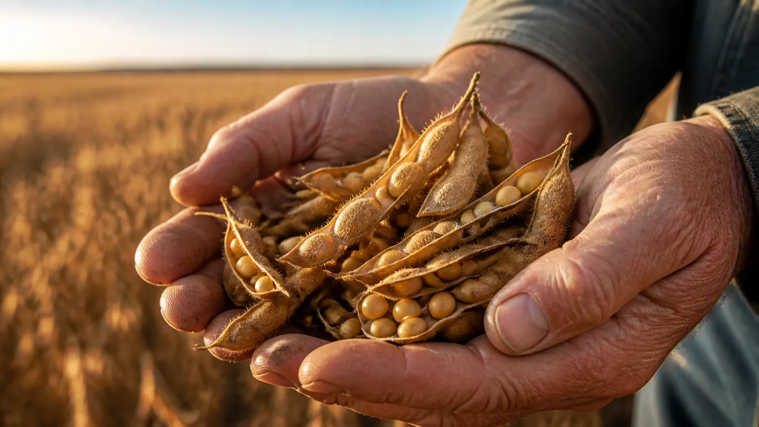 Graos colhidos refletindo altas da soja no mercado de commodities