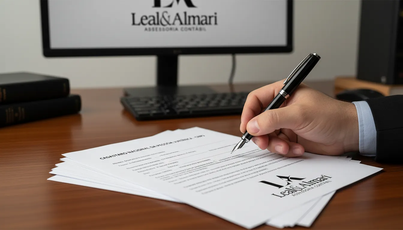 Assinatura de documentos: entenda o que é CNPJ para empresário e a importância da legalização da empresa.