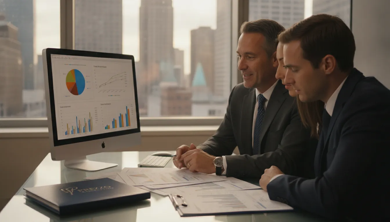 Consultor financeiro Prezzo Consulting orienta casal sobre investimentos e processo do visto EB5 para os EUA.