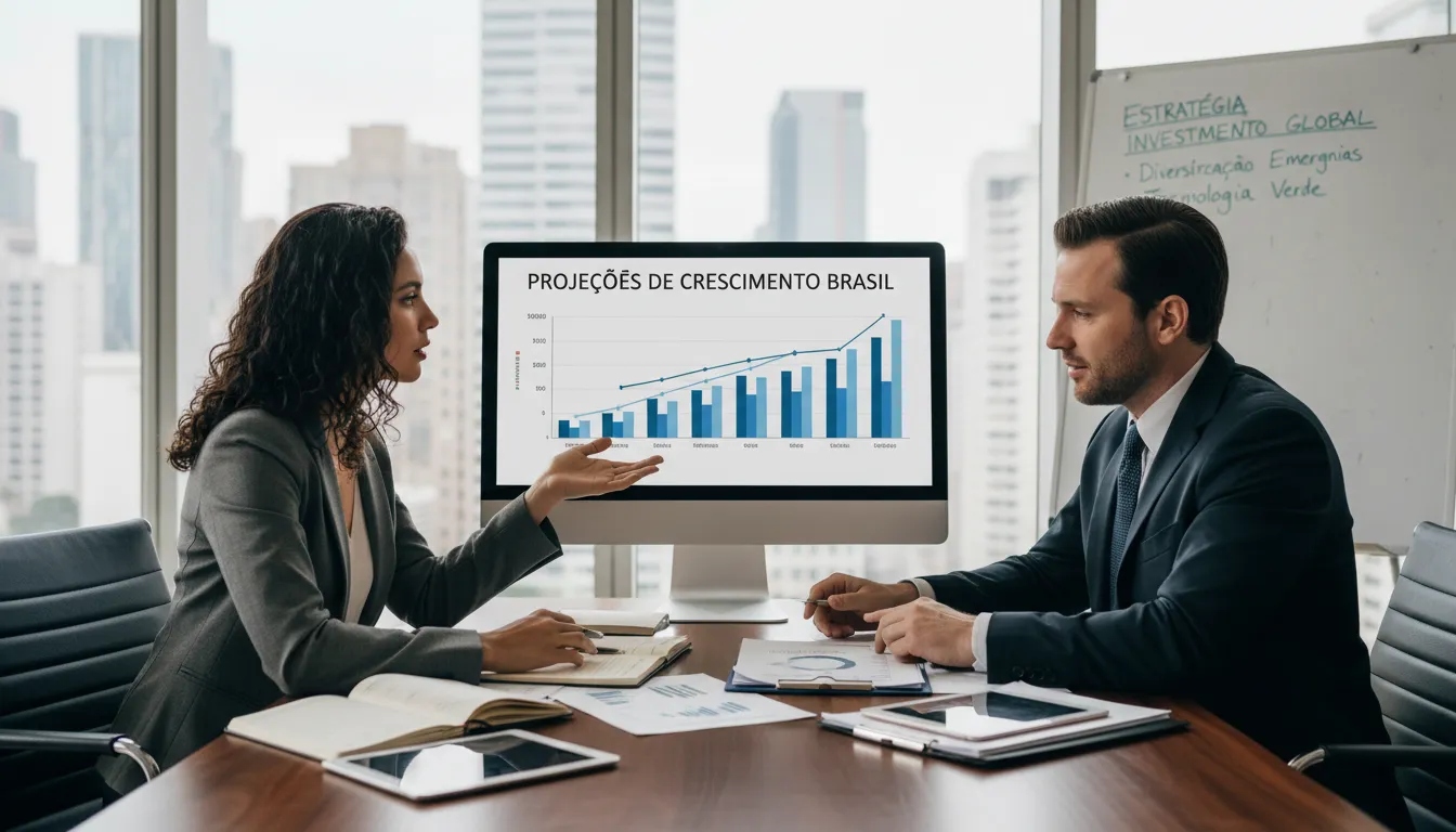 Brazilian business owner receiving financial advice in a professional American office setting