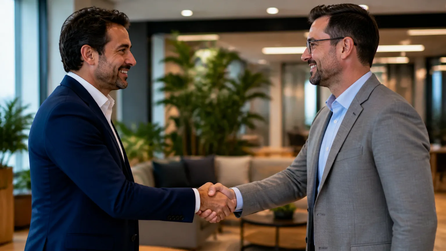 Aperto de mãos simbolizando acordo estratégico de como criar rede de parceiros empresariais.
