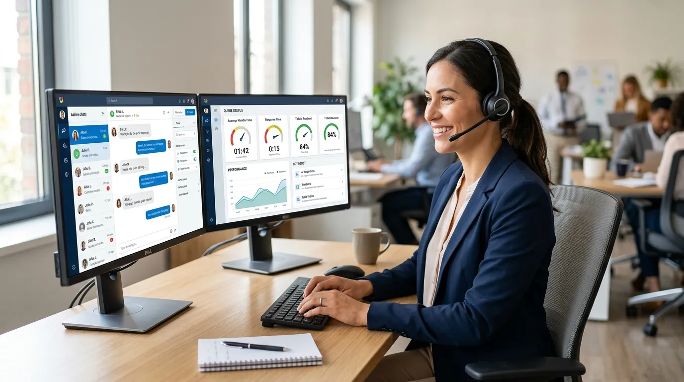 Atendente otimiza tempo com velocidade no atendimento digital ao cliente
