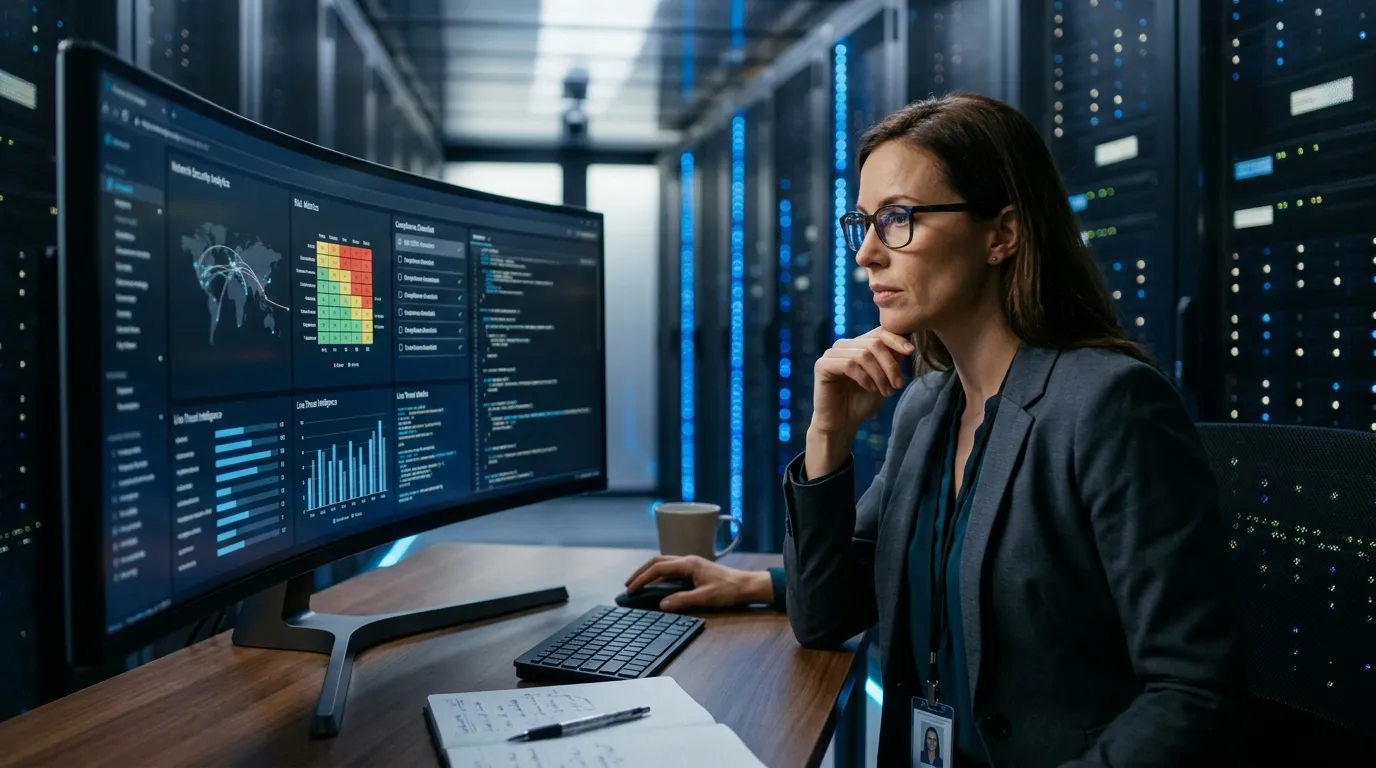 Gestora analisa riscos mitigando o compliance confidence gap dentro de data center empresarial.