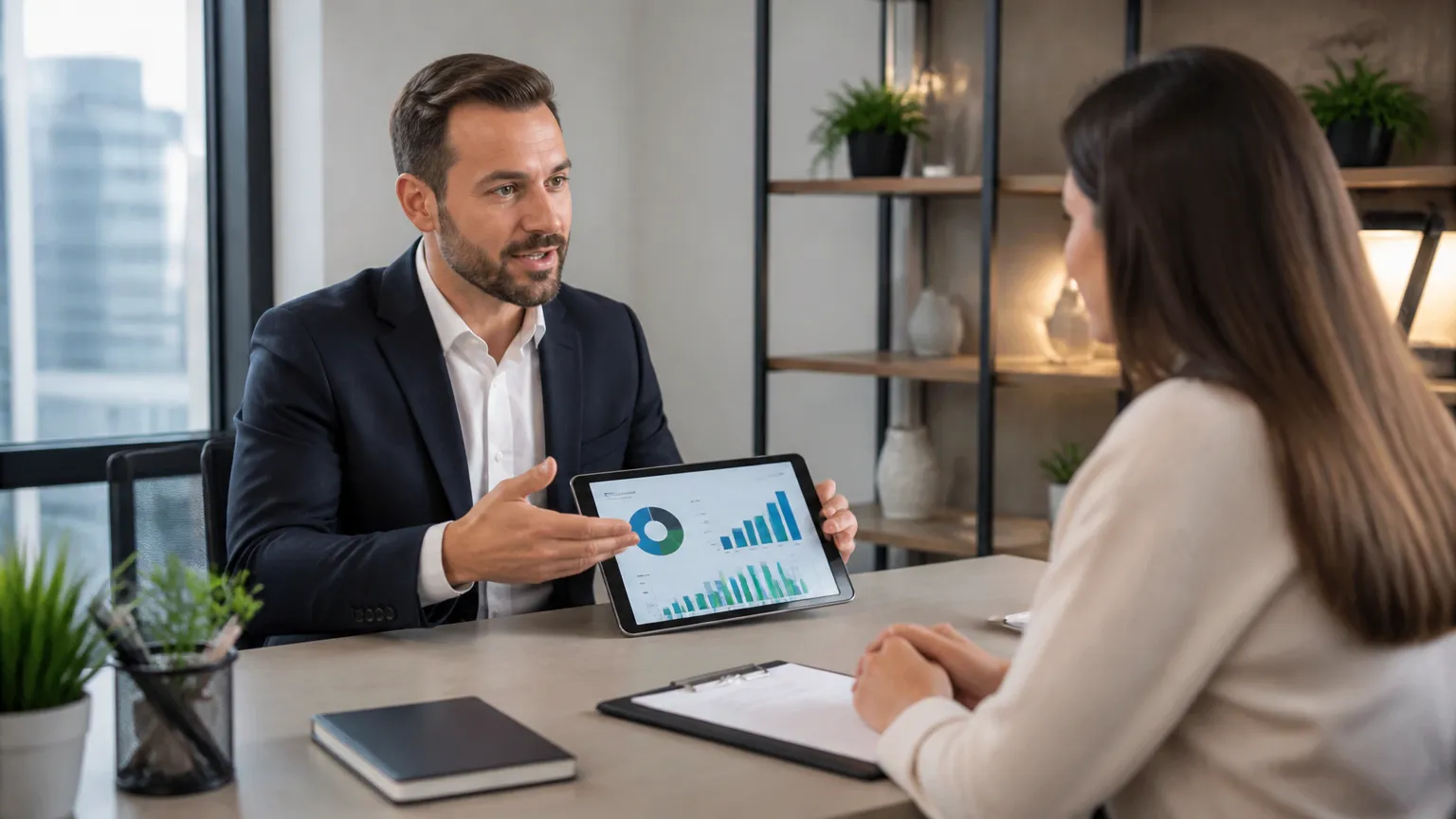 Consultoria financeira orientando como organizar as finanças antes de fazer uma dívida com segurança.