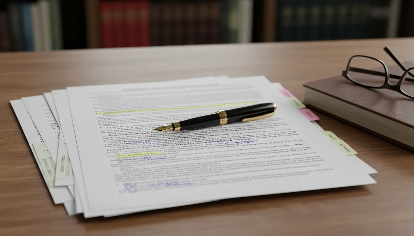 Detalhes de documentos legais sobre processo contra plano de saúde, com advogado em Diadema analisando.