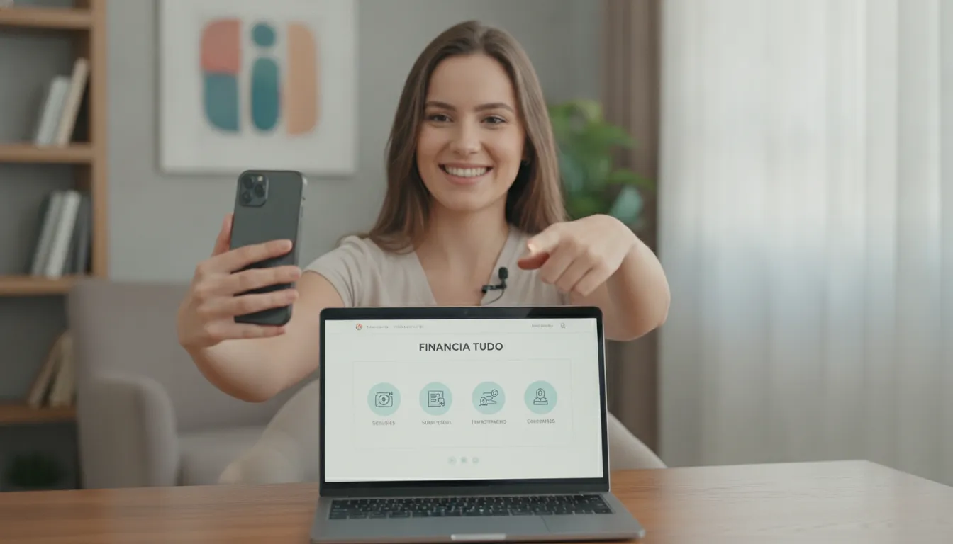 Influenciadora explica programa de afiliado financeiro para monetizar conteúdo e gerar receita.