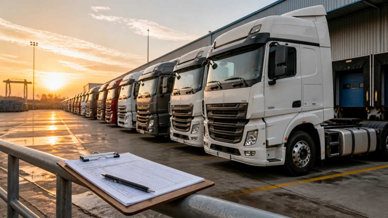 Frota comercial usada em crédito com caminhão para pagar fornecedores operacionais.