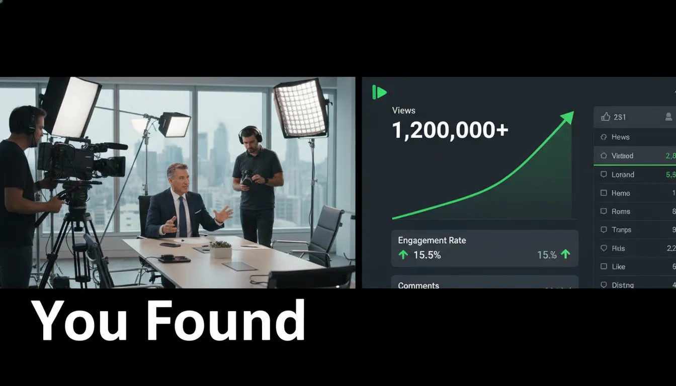 Produção de vídeo profissional e análise de dados, mostrando a estratégia da You Found no marketing de influência.
