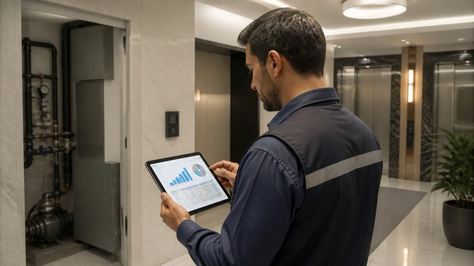 Vistoria técnica visando identificação de oportunidades de crédito condominial em manutenção.