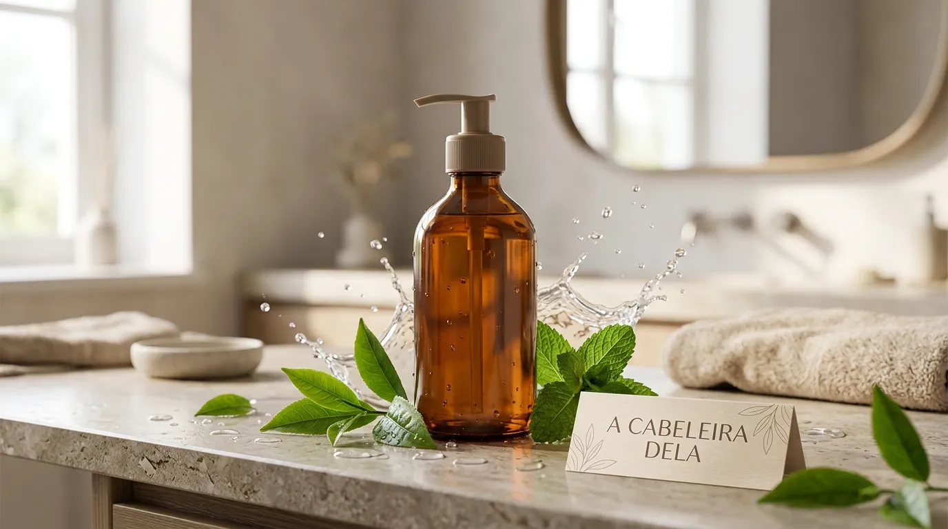 Shampoo de limpeza profunda para tratar o couro cabeludo oleoso com ingredientes naturais refrescantes.