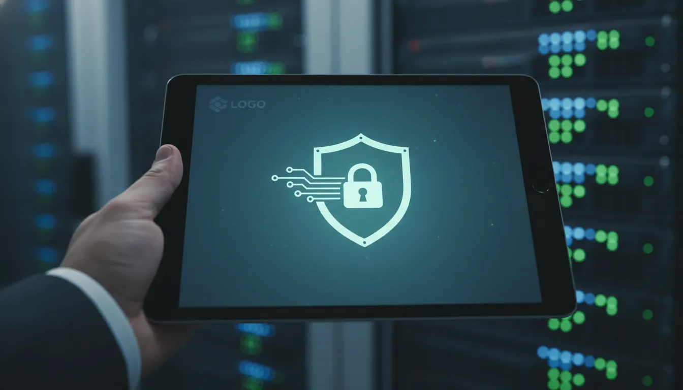 Ícone de certificado digital A1 centralizado em tablet, simbolizando segurança para automatizar emissao notas fiscais.