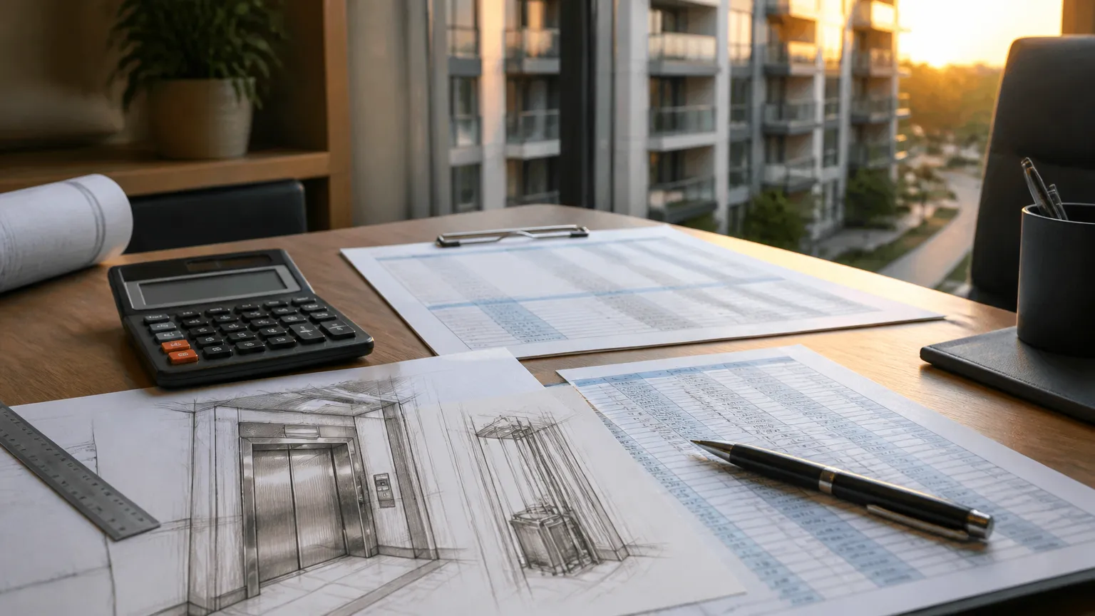 Planilha e custos para planejamento de financiamento de despesas extraordinárias condominiais.