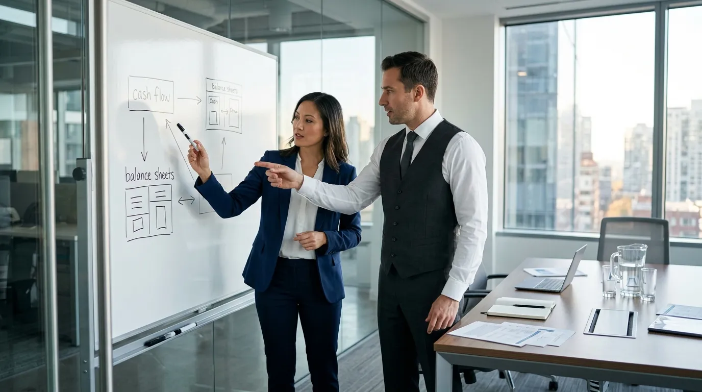 Consultoria estratégica mostrando como organizar fluxo de de uma empresa de forma eficiente.