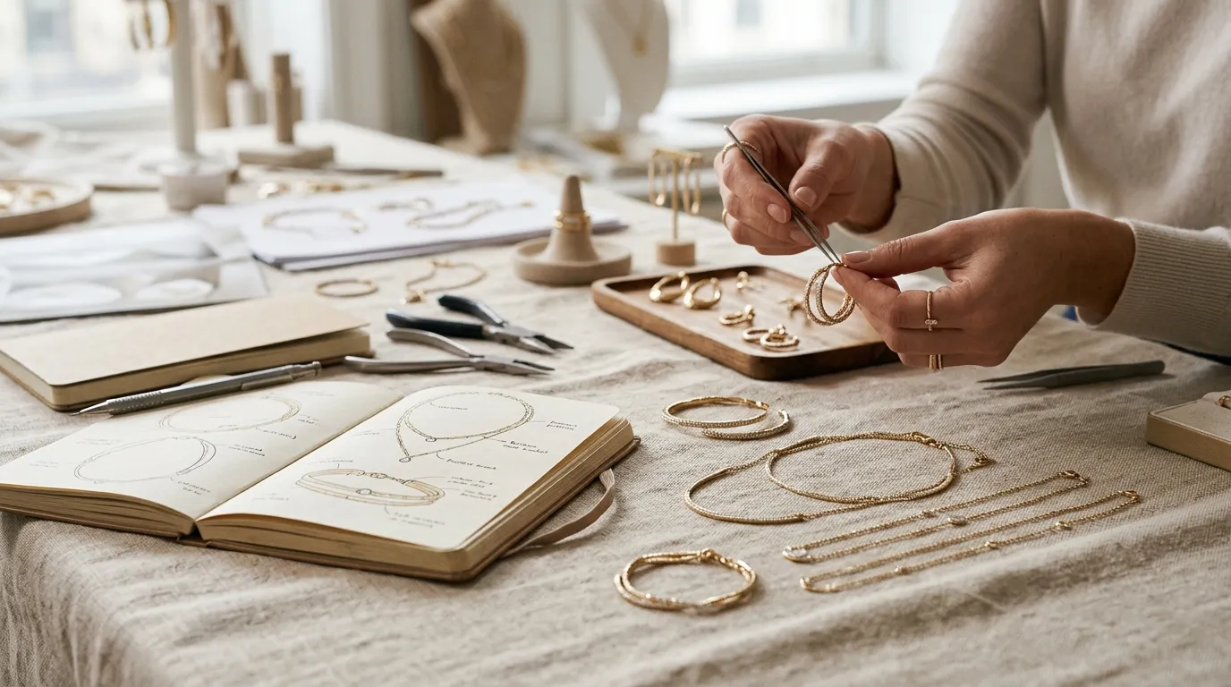 Estilo moderno de como Sasha Meneghel construiu trajetória criativa com foco em design de acessórios finos.