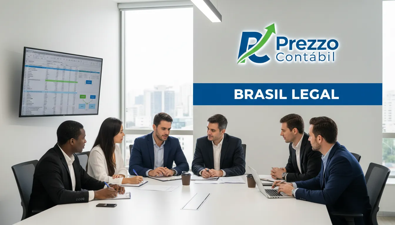 Equipe da Prezzo Contábil trabalhando em estratégias para otimizar impostos e mostrar como pagar menos impostos no Brasil legalmente.