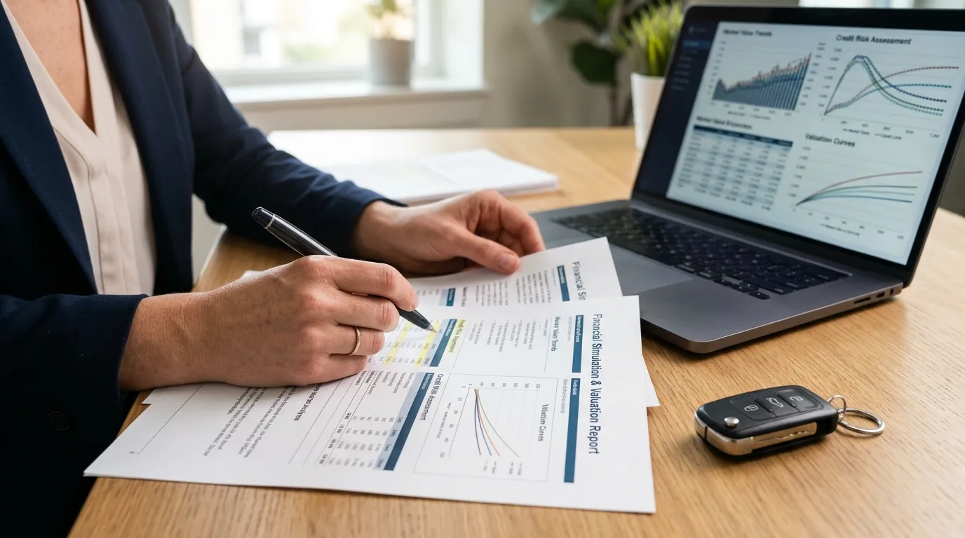 Simulação de crédito considerando a idade do veículo para refinanciamento aprovado.