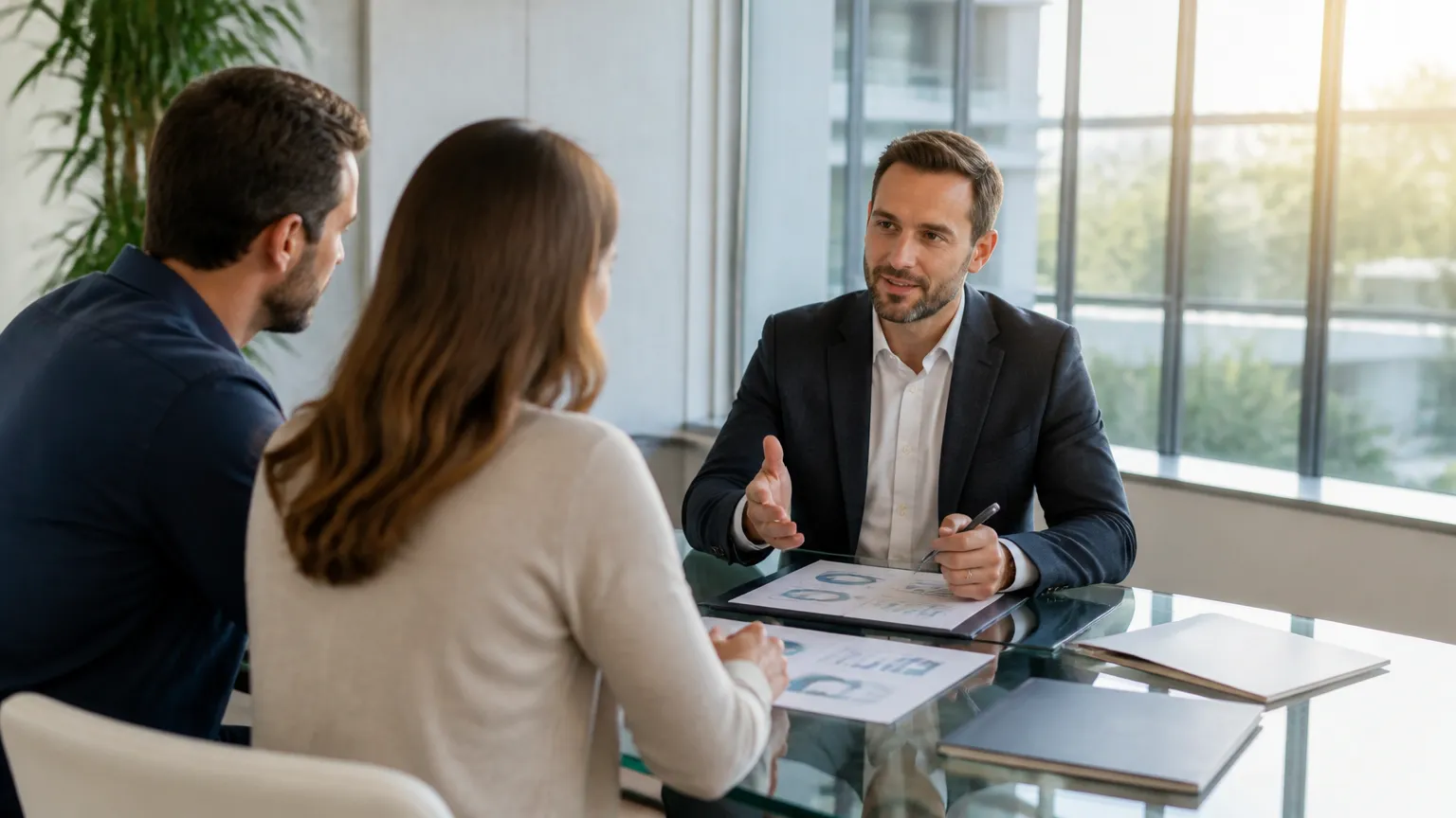 Consultoria profissional avaliando melhor prazo do crédito com garantia imobiliária.