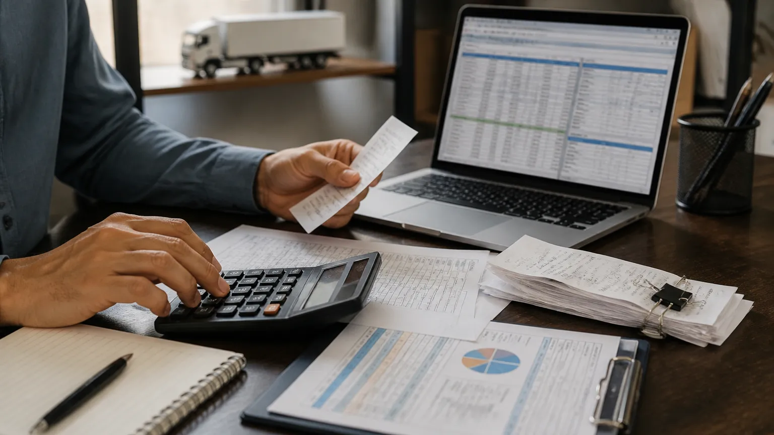 Planilha e calculadora para definir quanto um caminhão precisa faturar por mês.