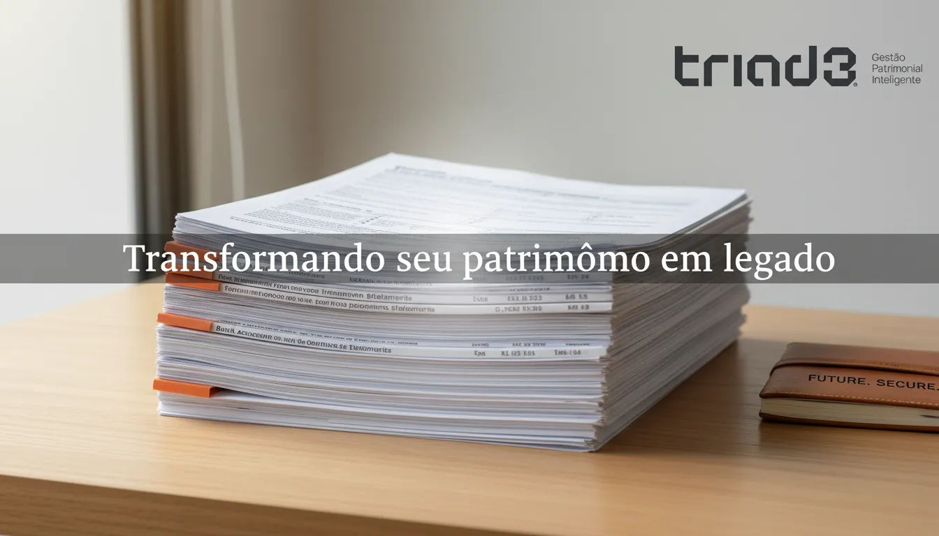 Documentos financeiros organizados para facilitar a declaração e a restituição do imposto de renda anual.