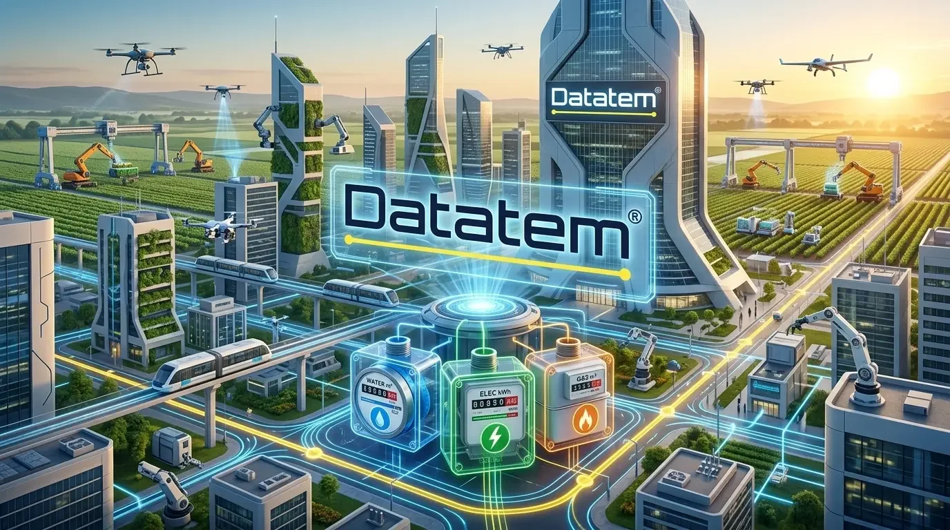 Diversas aplicações IoT conectadas por gateway IoT, incluindo cidades inteligentes, agricultura e gestão de frotas.