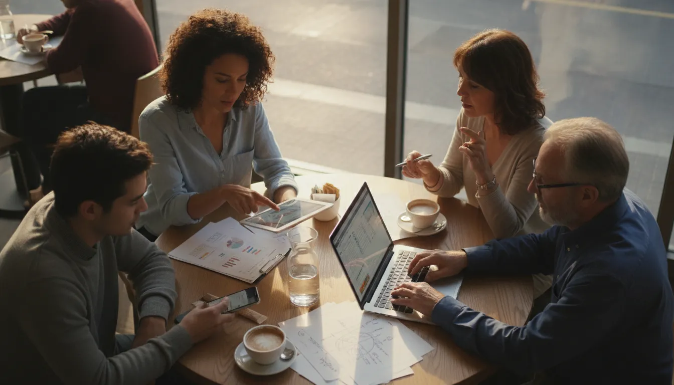 Grupo pesquisa e compara opções para organizar finanças antes de solicitar empréstimo.