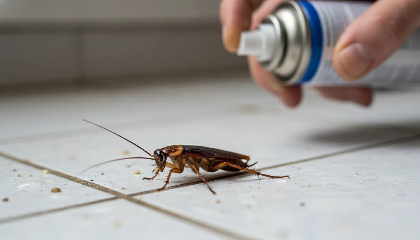 Qual a Diferença Entre Dedetização, Desinsetização e Controle Integrado de Pragas? Barata em piso.