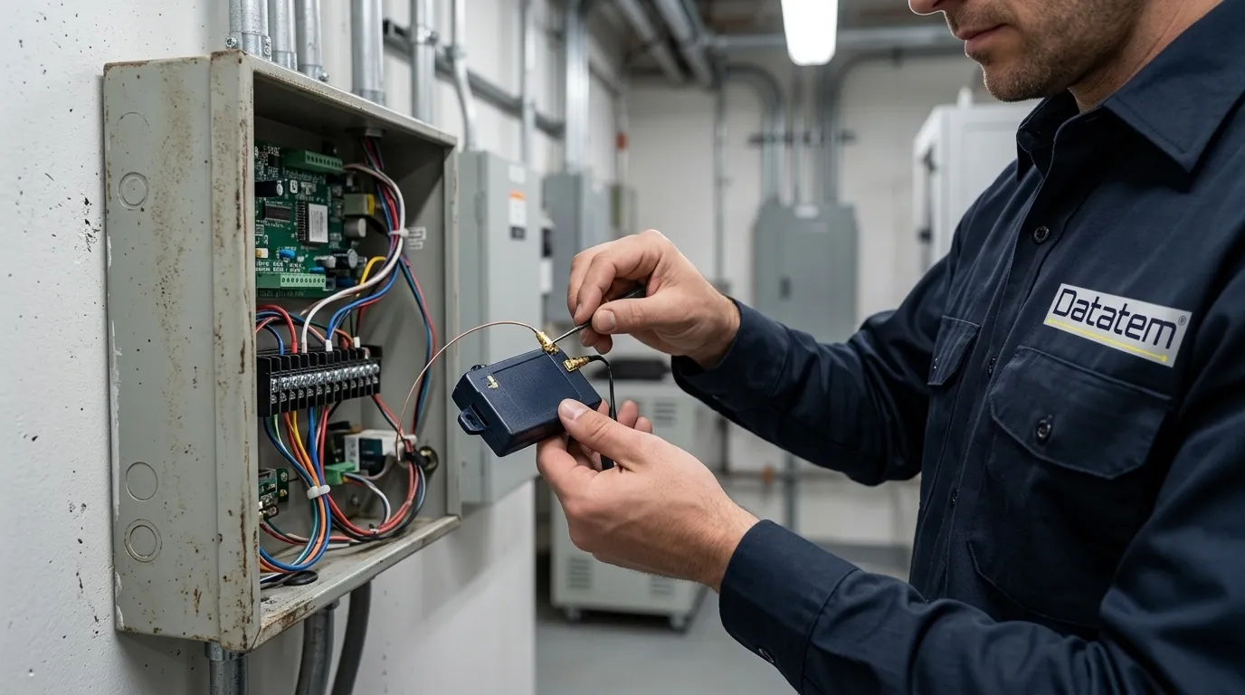 Instalacao de comunicador cellular em central de alarme comercial para redundancia de internet.