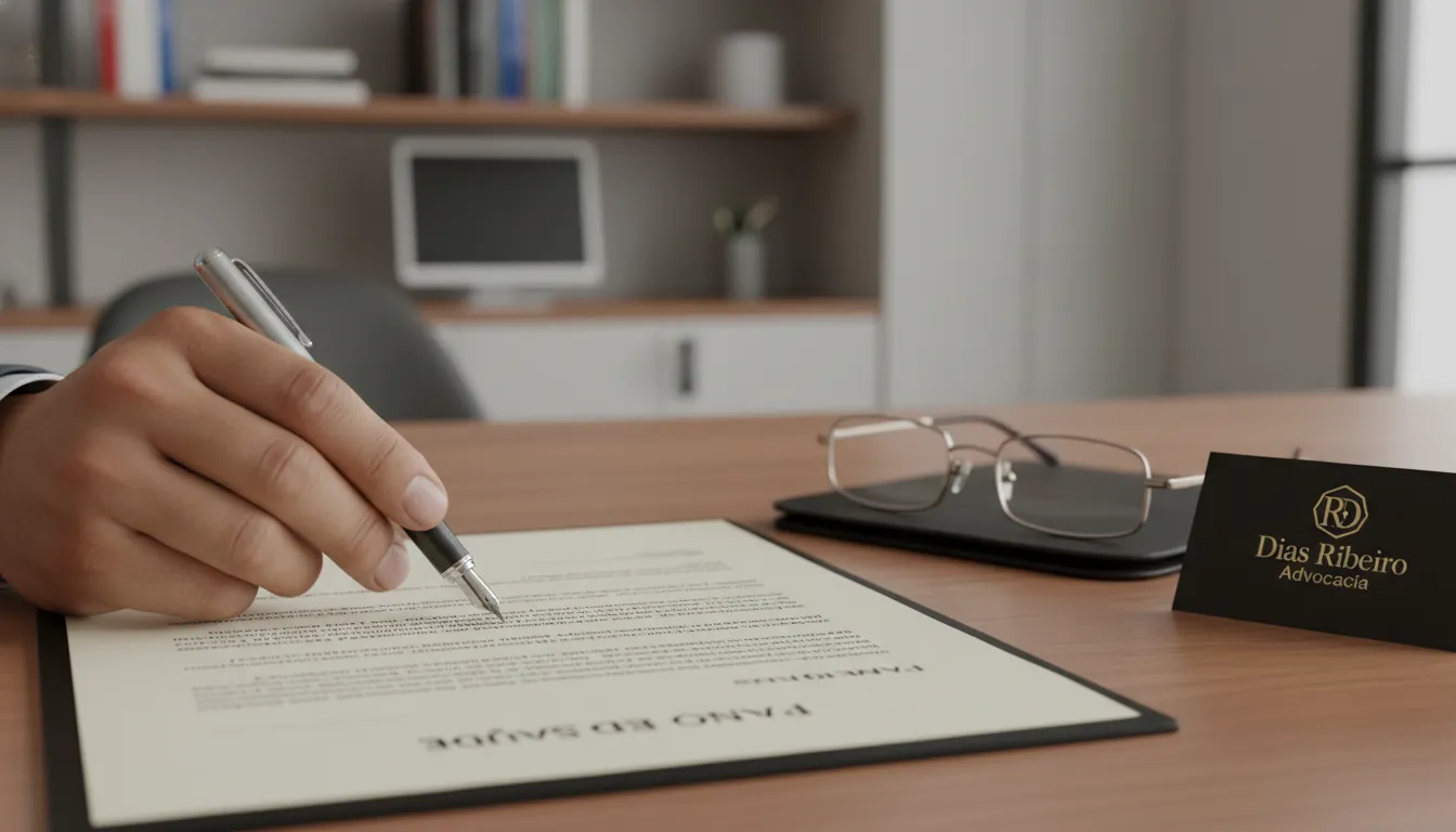 Advogado em Valinhos destaca cláusula importante em documento de plano de saúde, focando em direitos do consumidor.