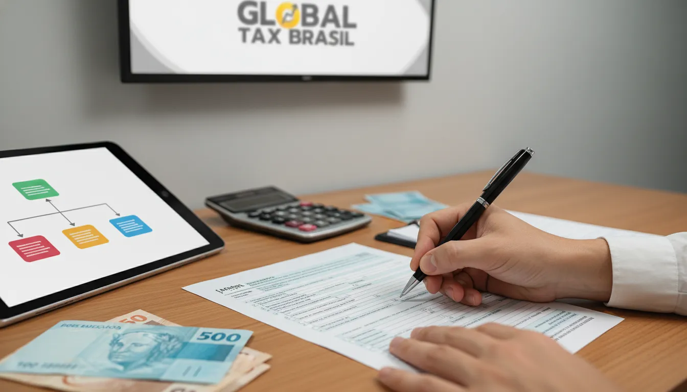 Declarando imposto sobre aluguel de imóvel no brasil não residente. Foco em formulários fiscais.