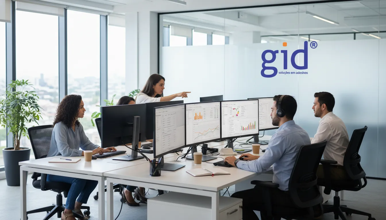 Especialistas da GID colaborando na otimização de campanhas Google Ads, mostrando o valor de contratar uma agência google adwords.