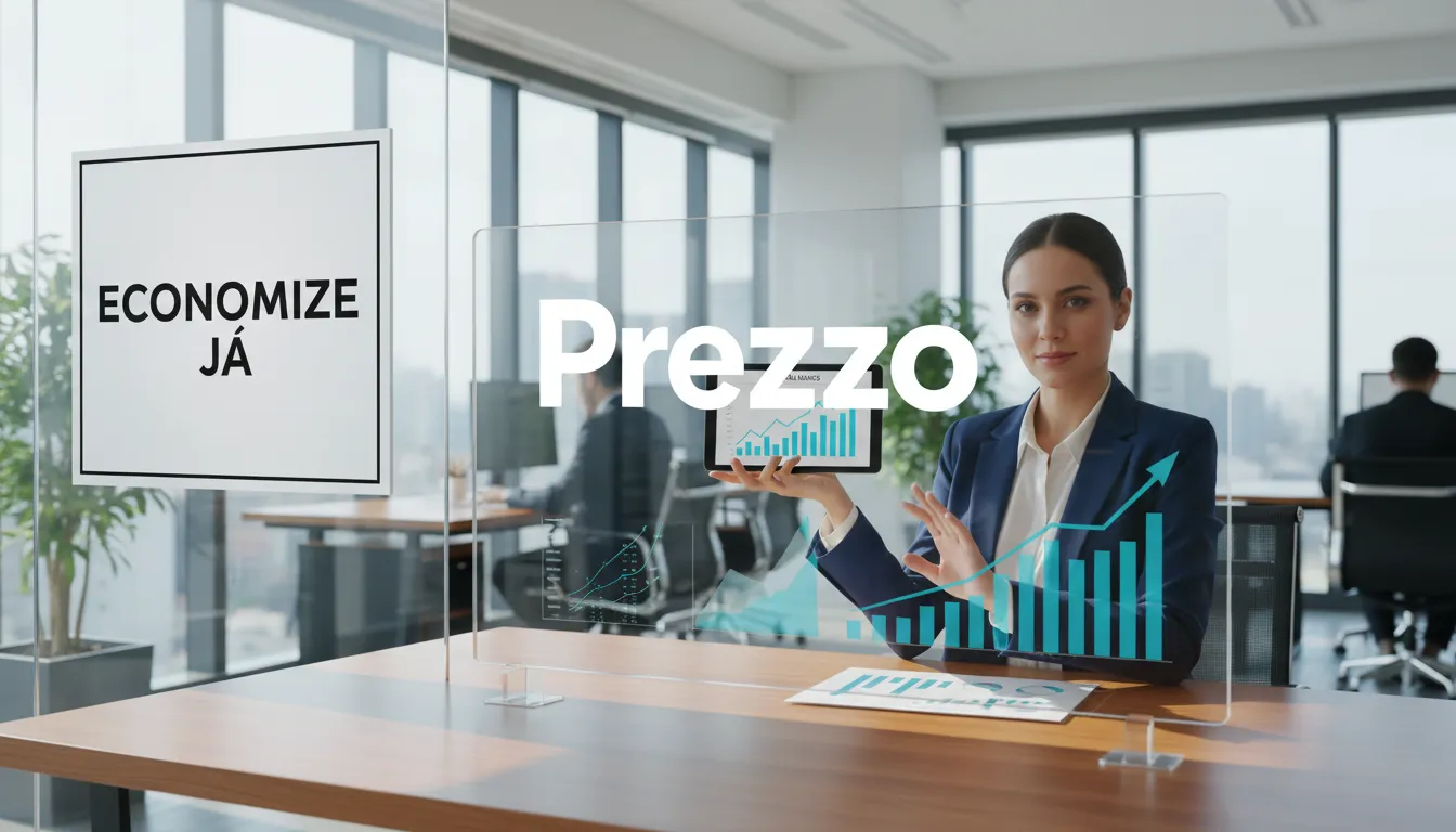 Uma empresária analisando relatórios financeiros que demonstram como pagar menos impostos com a ajuda da Prezzo Contábil.