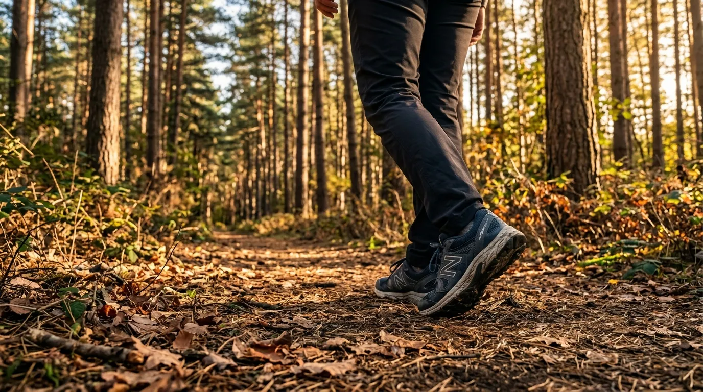 Caminhada meditativa ao ar livre aplicando técnicas de mindfulness