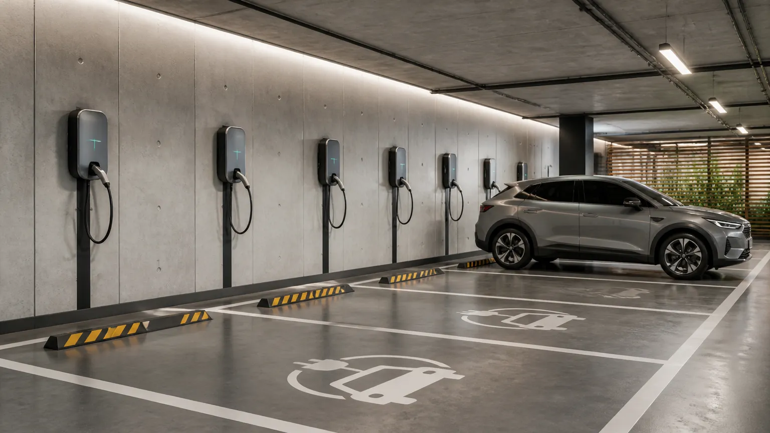 Vagas preparadas com financiamento de carregadores elétricos condominiais para condomínio.