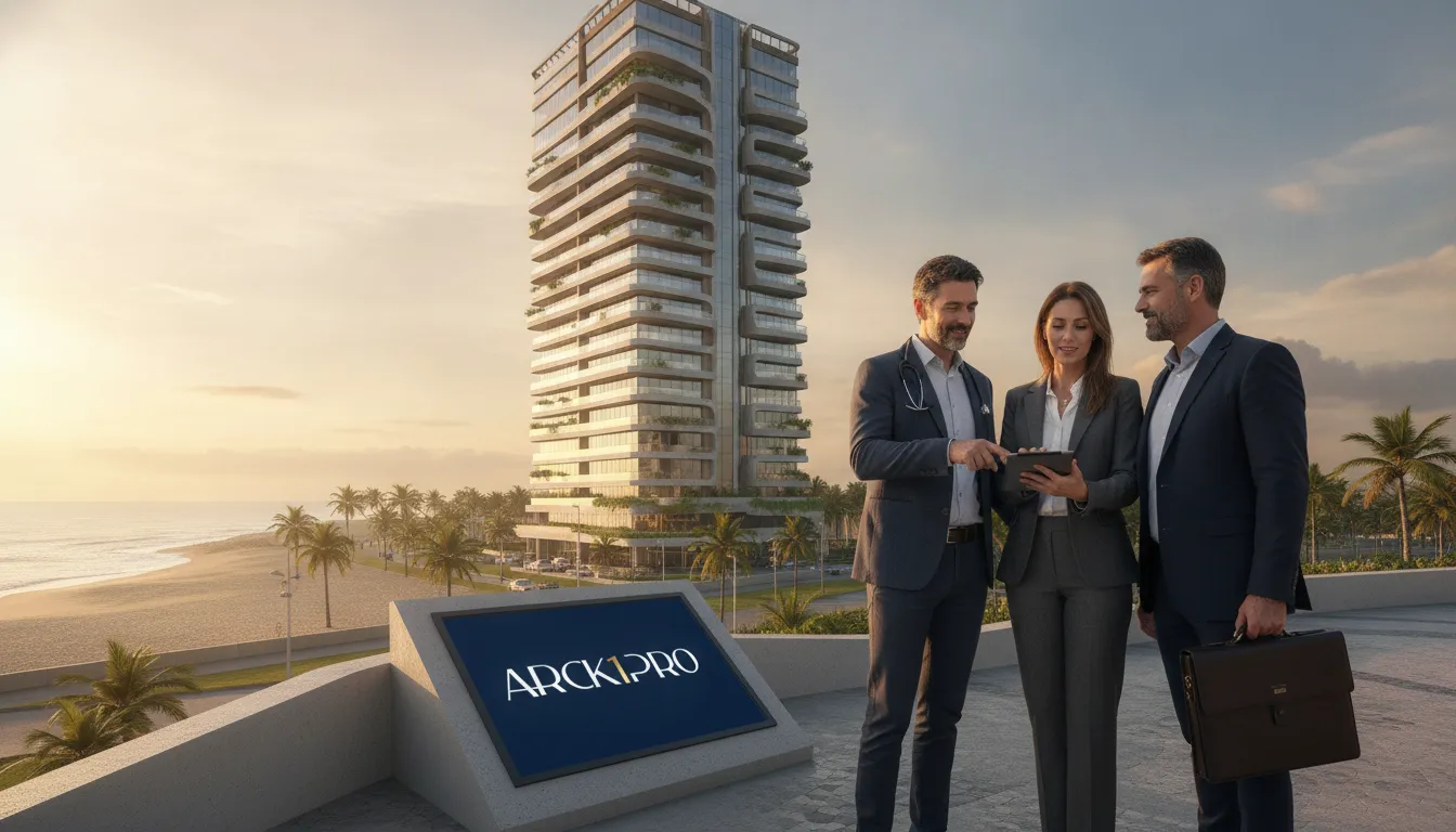 Prédio residencial alto padrão no litoral catarinense, investidores contemplam sucesso do ARI ativo de renda imobiliária.