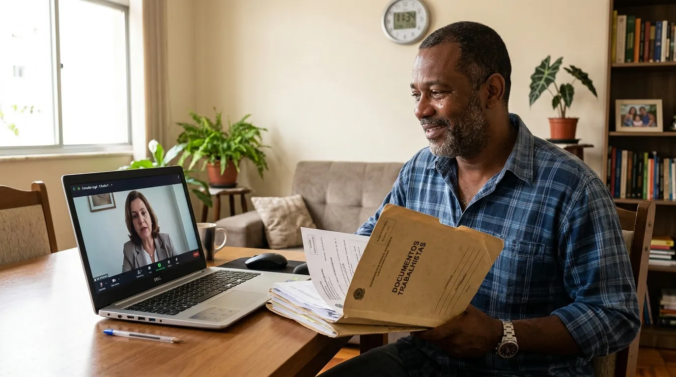Consulta online sobre reconhecimento de vínculo empregatício para garantir direitos retroativos.