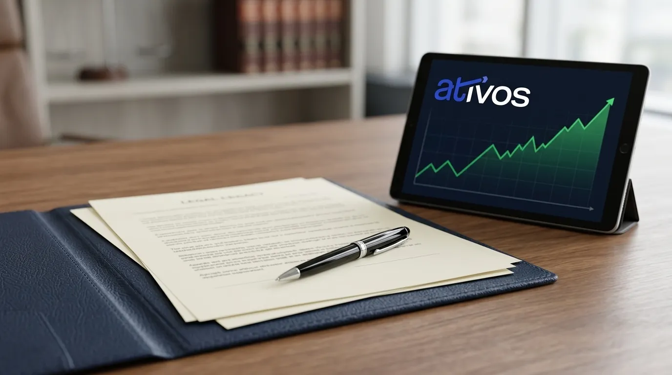 Documentos e tablet mostrando processo de precatório TJBA em escritório de advocacia.