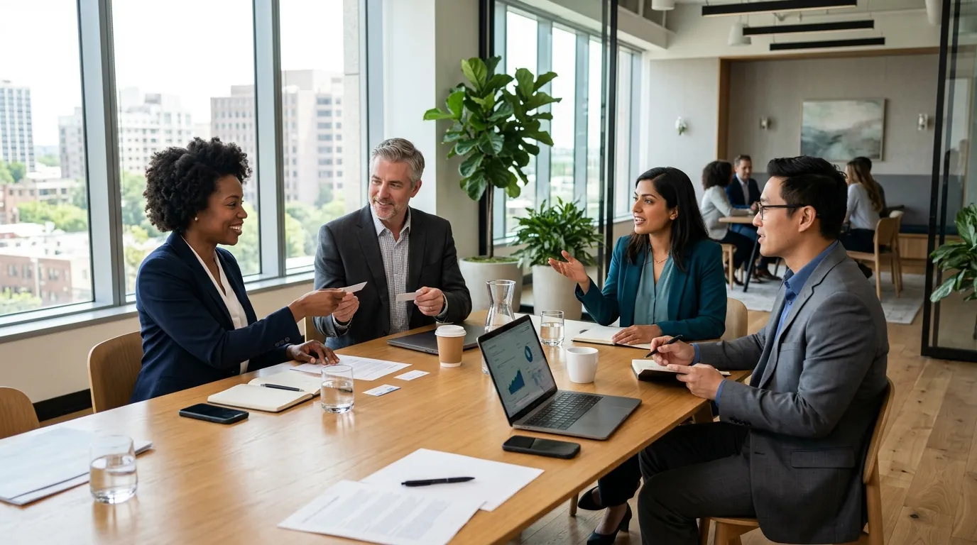 Networking estratégico para construir carteira de indicações financeiras sólidas.