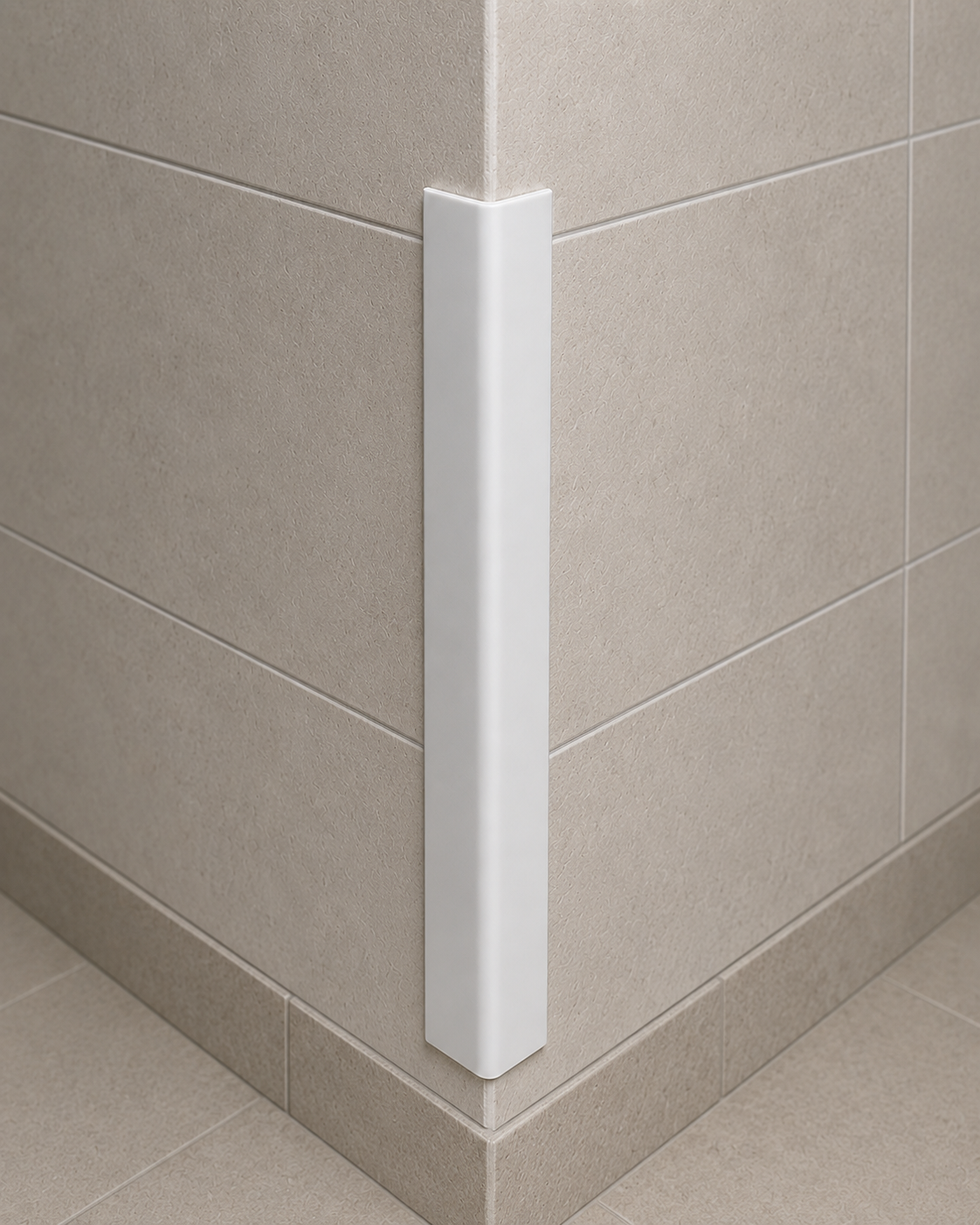 Cantoneira pvc aplicada para proteção e acabamento de azulejo